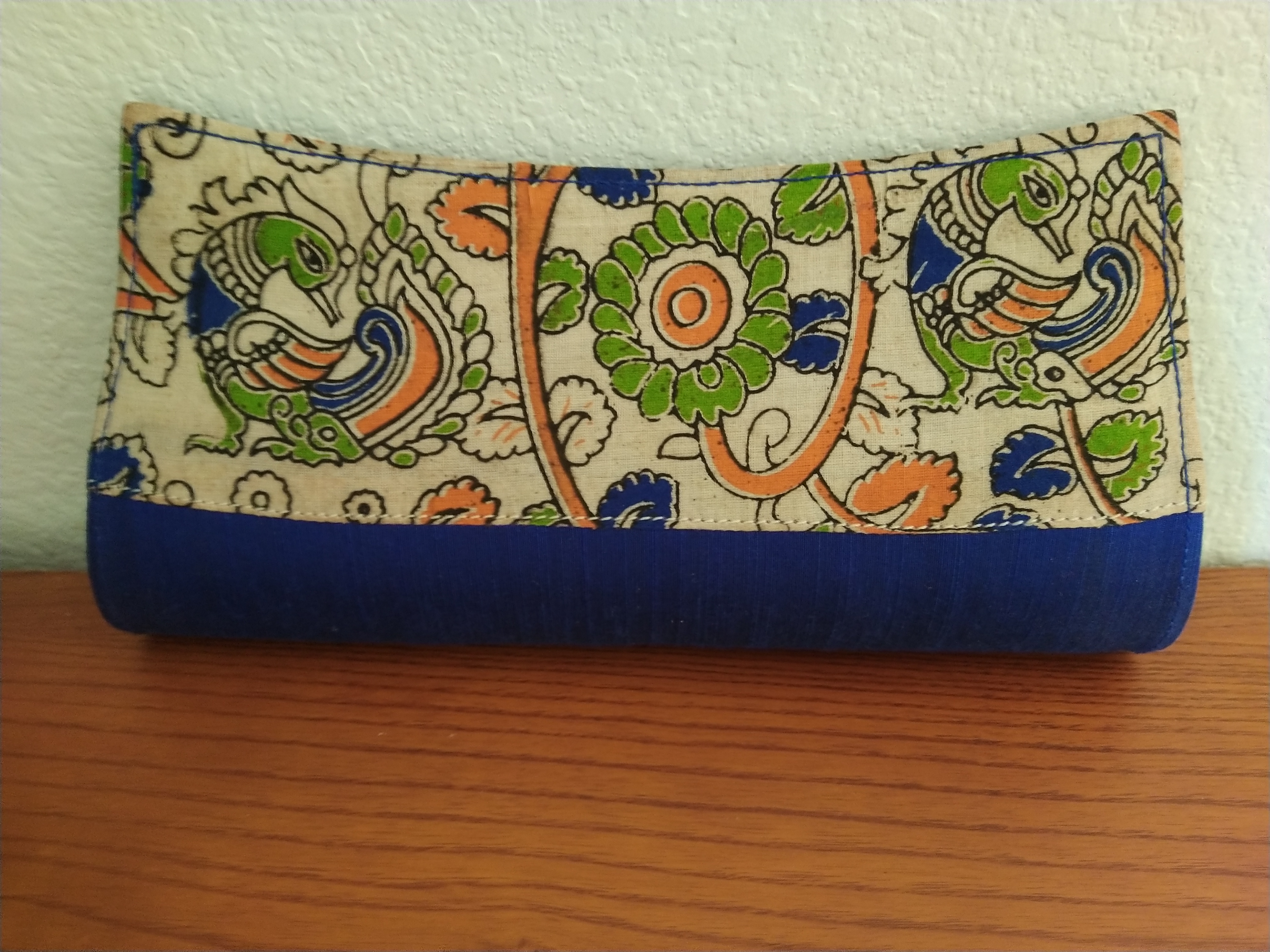 Raw Silk Kalamkari Clutch